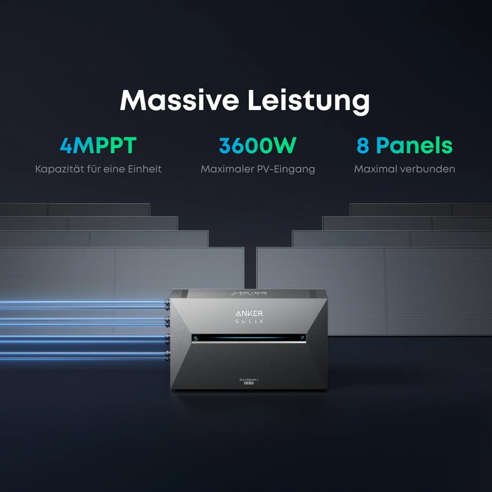 Anker SOLIX Solarbank 3 Pro E2700 Balkonkraftwerk Speicher – 2,688 kWh, 4 MPPT, 3600W PV, erweiterbar bis 16 kWh