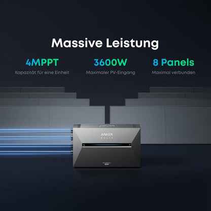Anker SOLIX Solarbank 3 Pro E2700 Balkonkraftwerk Speicher – 2,688 kWh, 4 MPPT, 3600W PV, erweiterbar bis 16 kWh