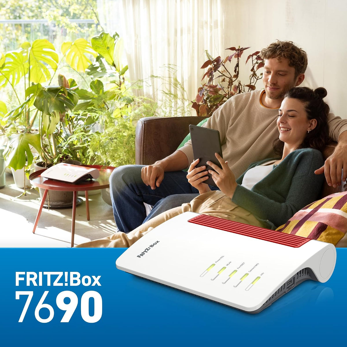 AVM FRITZ!Box 7690 - DSL Router mit Wi-Fi 7, Zigbee, DECT-Basis - Weiß