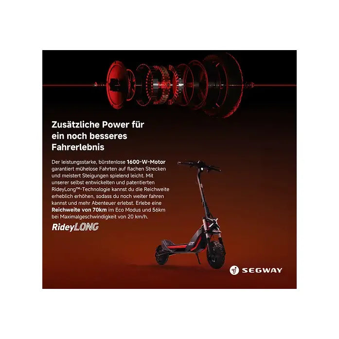 Segway Ninebot ZT3 Pro D E-Scooter – ABE Straßenzulassung, 500 W, 597 Wh, 70 km Reichweite, 20 km/h