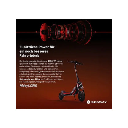 Segway Ninebot ZT3 Pro D E-Scooter – ABE Straßenzulassung, 500 W, 597 Wh, 70 km Reichweite, 20 km/h