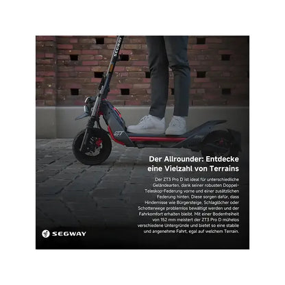 Segway Ninebot ZT3 Pro D E-Scooter – ABE Straßenzulassung, 500 W, 597 Wh, 70 km Reichweite, 20 km/h