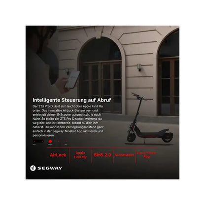 Segway Ninebot ZT3 Pro D E-Scooter – ABE Straßenzulassung, 500 W, 597 Wh, 70 km Reichweite, 20 km/h