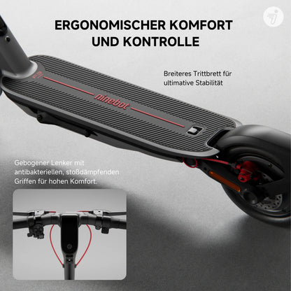 Segway Ninebot F3 Pro D E-Scooter – ABE Straßenzulassung, 500 W, 477 Wh, 70 km Reichweite, 20 km/h