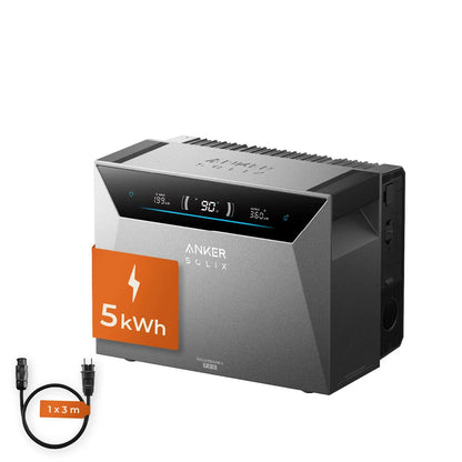 Anker SOLIX Solarbank 4 E5000 Pro Hybrid-Speicher – 5.024 Wh, 4 MPPT, 5000W PV, bis 2500W AC