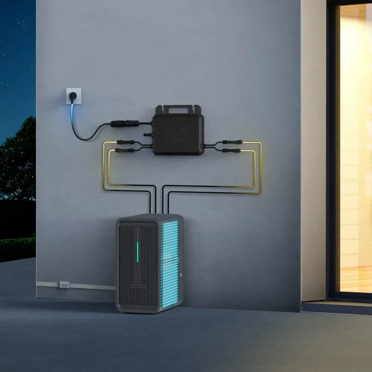 Marstek B2500-D Balkonkraftwerk Speicher 2,24 kWh LiFePO4 Solarspeicher – 2 MPPT, 1600 W PV-Eingang, 800 W Ausgang, IP65, WLAN App (Saturn)