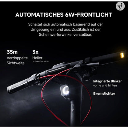 Segway Ninebot MAX G3 D E-Scooter – 11 Zoll, 80 km Reichweite, 20 km/h, ABE Straßenzulassung